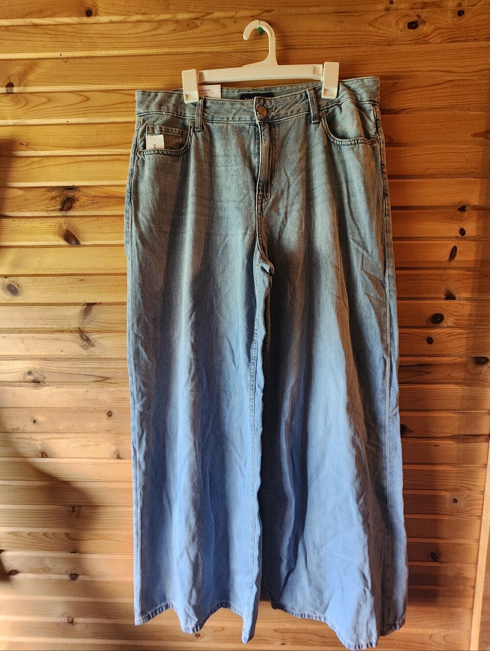 Womens AERO Light Blue Super Baggy Jeans Size 14 Regular